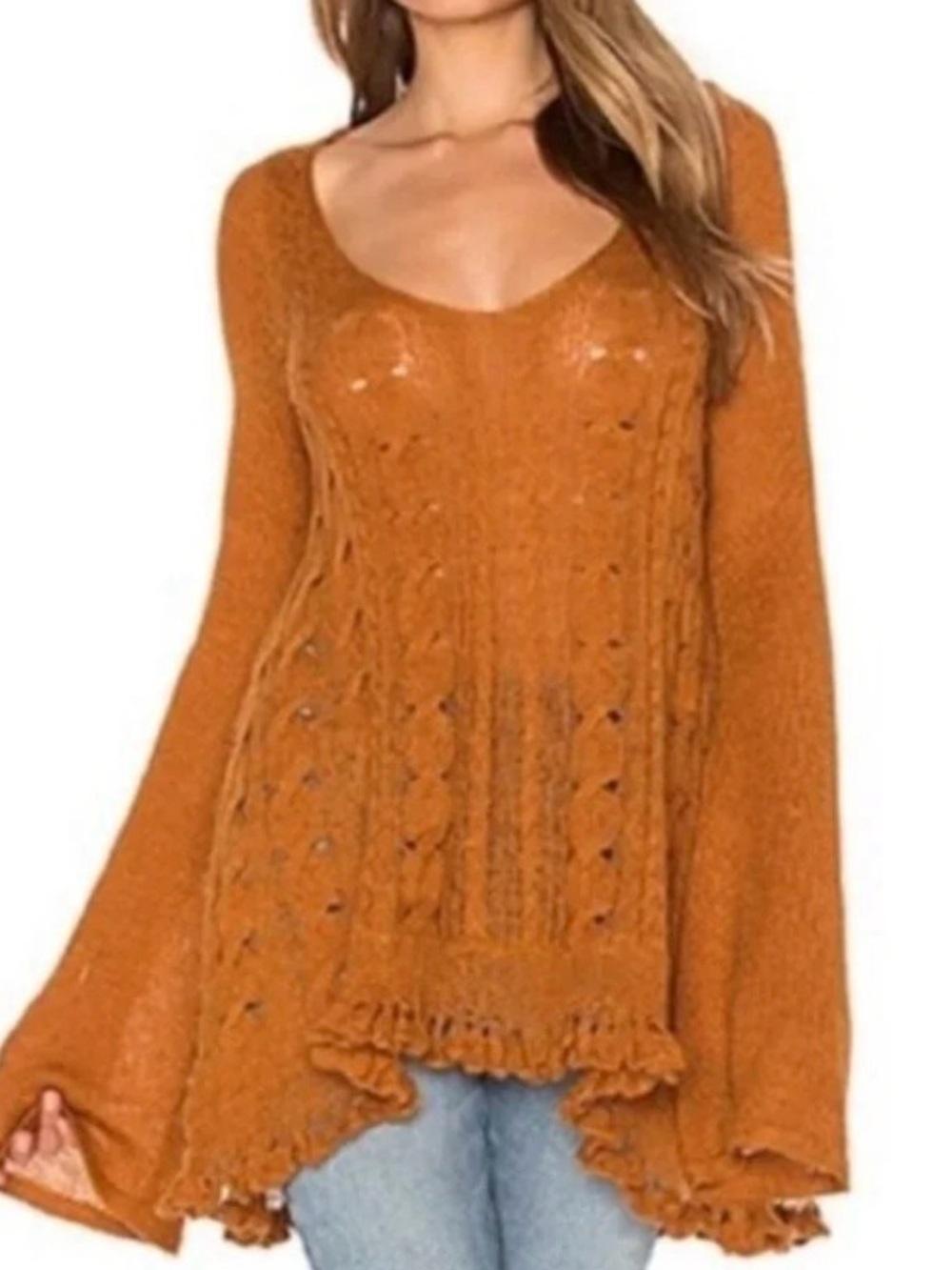 Free People Waterfall V-neck sweater